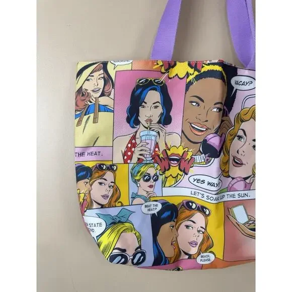 Estee Lauder "Let's Soak Up The Sun" Print Makeup Tote Bag with Strap - Picture 2 of 9